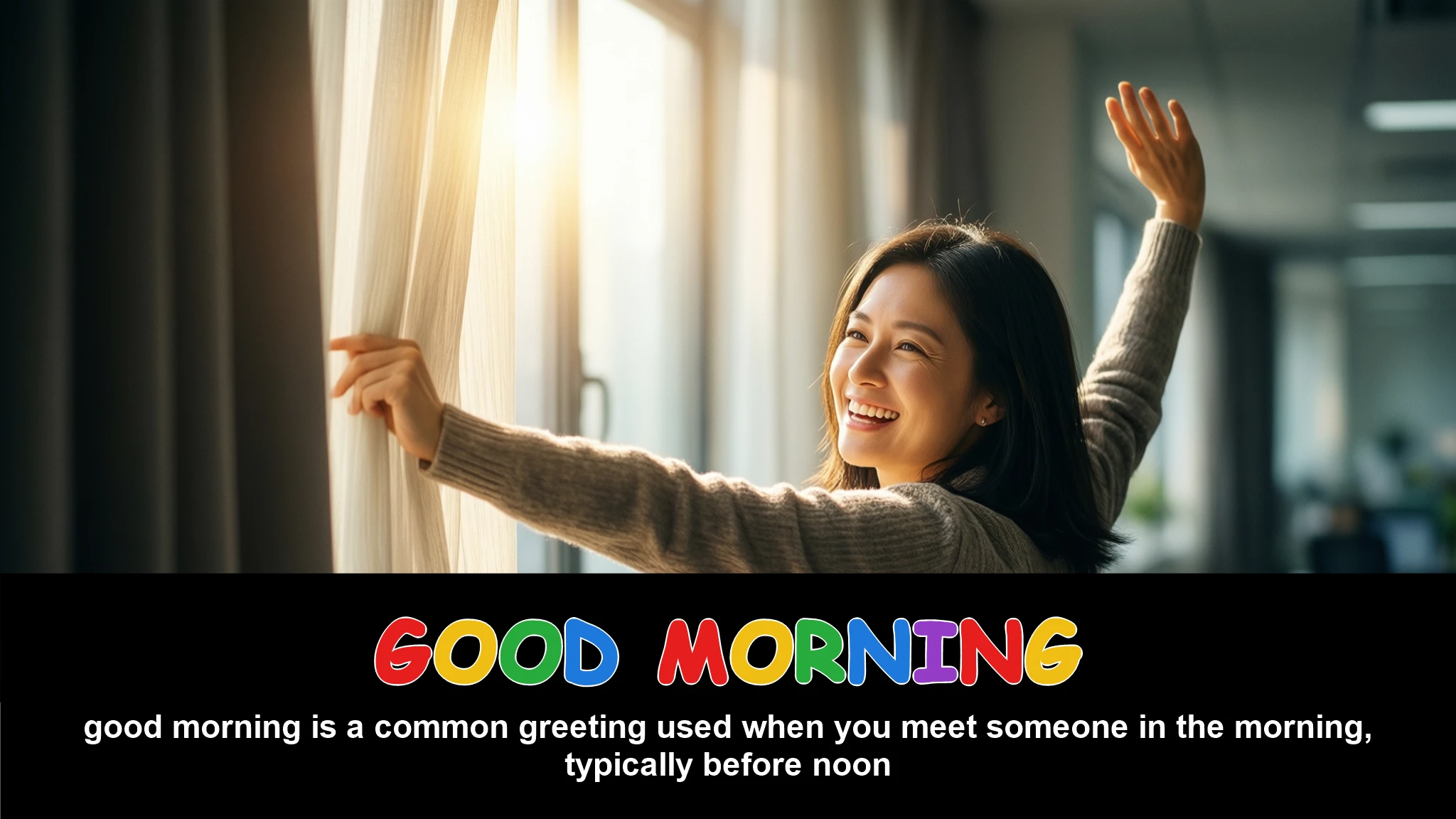 English Illustration for good morning